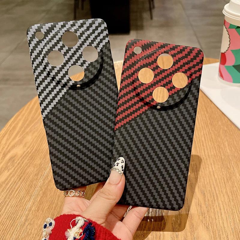 Per OPPO Find X8 Pro,X8 Custodia Ultra-sottile Texture a Strisce in Fibra di Carbonio Copertura Dura Opaca per Find X 8