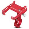 Aluminum Alloy Bike Phone Holder Universal Bike Phone Mount Motorcycle Phone Holder with Silicone Buckle Fastener Red