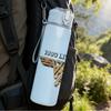 1PC 1983 golden wing emblem print 750ml colorful plastic sports water bottle leakproof pop up lid with straw for outdoor work home use