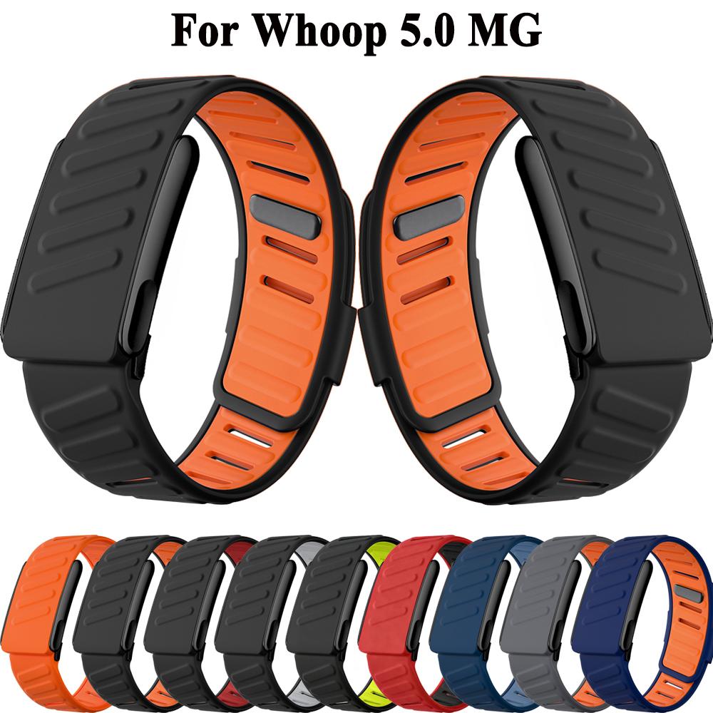Cinturino in Silicone Compatibile con Whoop 5.0 MG Braccialetto per Orologio Impermeabile Resistente al Sudore Regolabile per Cinghie Whoop 5.0 MG