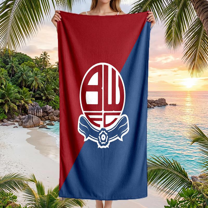 Bolton Wanderers FC Print Quick Dry Beach Towel Microfiber Absorbent Portable Travel Swimming Towel