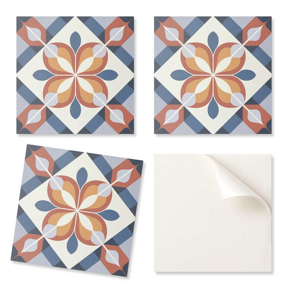 Winylowe Kafelki Ścienne Z Nadrukiem Do Jadalni Geometryczny Wzór Kwiatowy 20X20X20 Cm