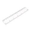 4 Pieces Clear Plastic Math Geometry Tool Ruler Set Includes 6 Inch Straight Ruler & 2pcs Triangle Ruler & Protractor