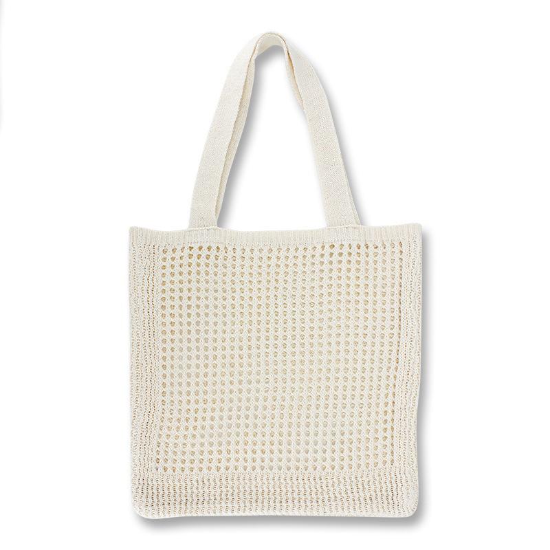 Borsa da Donna Fiori ad Uncinetto Coreana Borsa in Lana Borsa a Mano Casual Vuota a Spalla Singola Borsa da Spiaggia