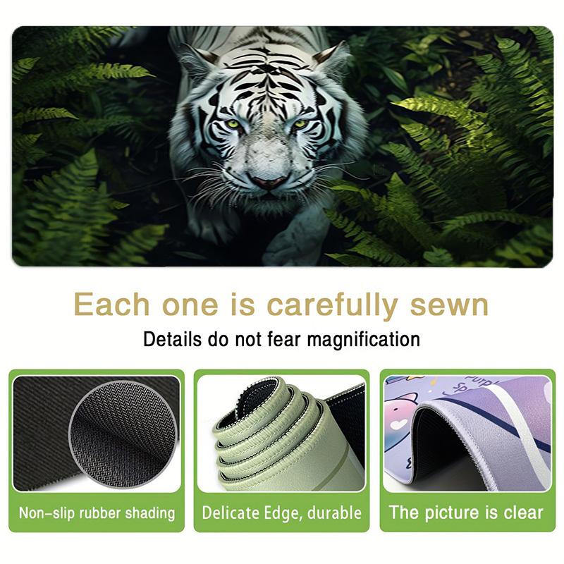 1pc White Tiger In Jungle Computer Pad  Mouse Pads for Desk,Gamers and Office Use 020245