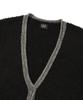 LMR Contrast Point Boucle Cardigan Black
