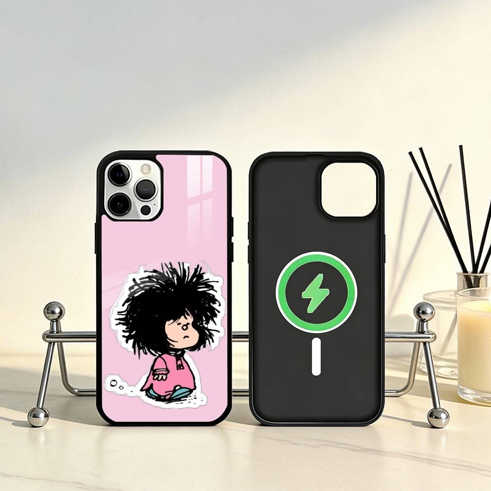 M-Mafalda World Phone Case For iPhone17,16,15,14,13,12,11 Plus,Pro Max Magnetic For Magsafe Wireless Charging