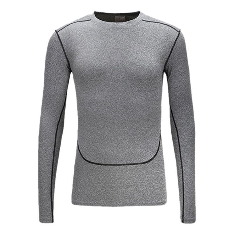 High Elastic Breathable Compression Sports Tights - Long Sleeve, Quick Drying, Solid Color for Basketball & Running