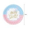 49Pcs Boy Or Girl Gender Reveal Disposable Tableware Set Paper Plate Cup Napkin Banner Baby Gender Reveal Party Decor Supplies
