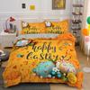 Happy Easter Egg Rabbit King Queen Duvet Cover Cartoon Lovely Bunny Bedding Set Pet Animal Comforter Cover Polyester Quilt Cover
