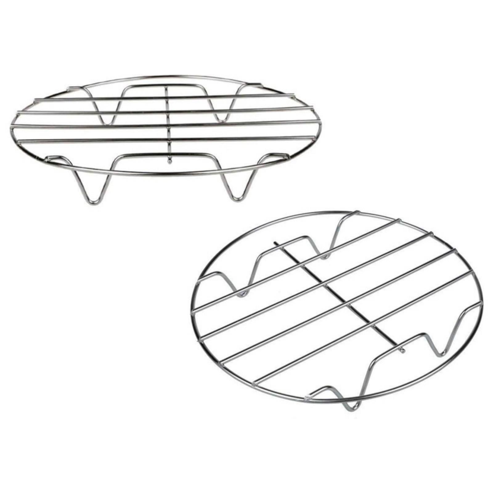 

Набор из 2 штук 7-дюймовых круглых решеток для аэрофритюрниц из нержавеющей стали, поднос для дегидратора для выпечки, жарки, гриля и приготовления на пару