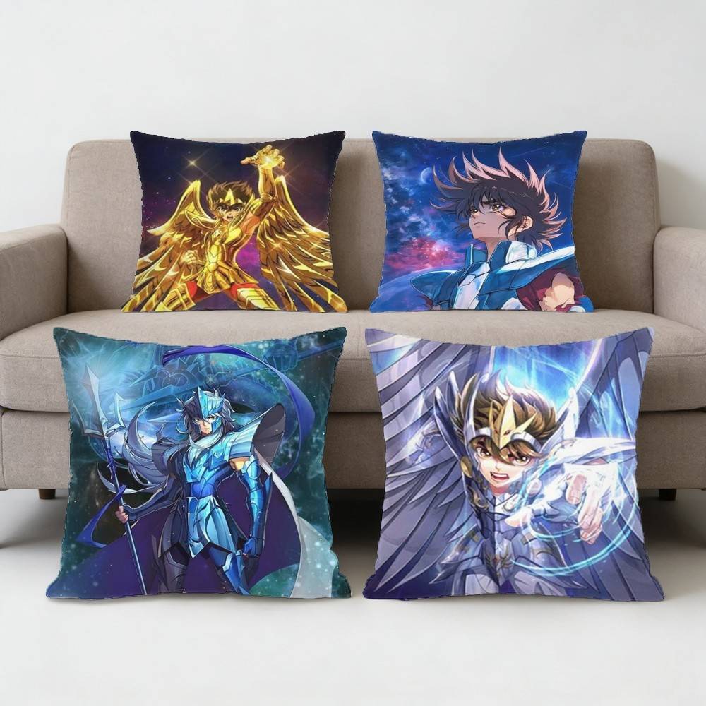 SSaint Anime SSeiyaS Pillow Case Antidustmite Pillowcase Invisible zipper silky Sofa cushion cover for bedroom