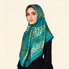 Silk Square Scarf Women Elegant Floral Lace Trimmed Headscarf Lightweight Winter Accessory Vintage Chic Wrap Shawl
