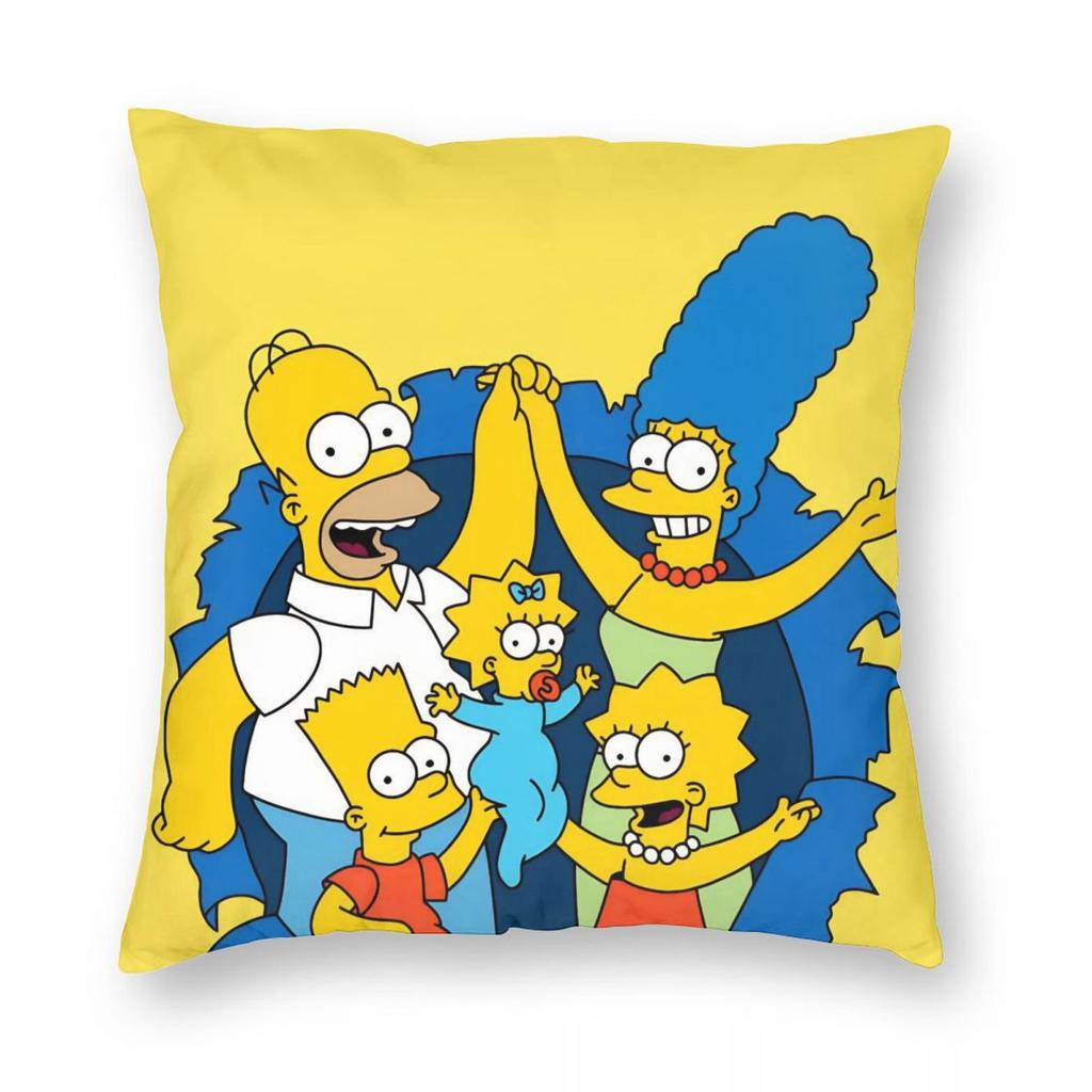 The Simpsons Cartoon Pillowcase Soft Polyester Cushion Cover Decorative Pillow Case Cover Home Zippered