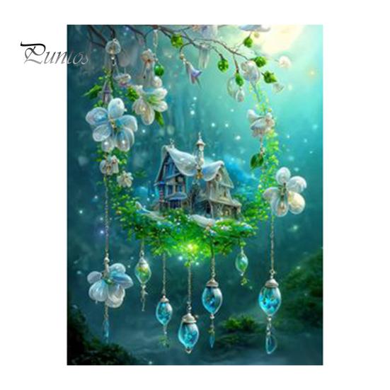 

5D красочные стразы, художественный кулон в виде капли воды, пейзажный узор, сделай сам, ремесло, комплект для рисования стразами для взрослых и детей D