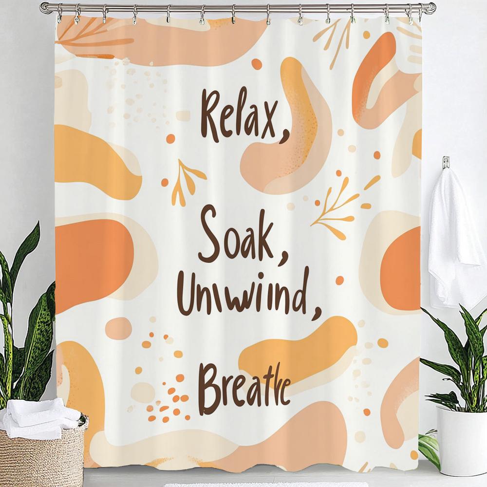 

Nordic Minimalist style Printed Shower Curtain Bathroom Curtain,Hanging Curtain With 12 Hooks Decoration Machine Washable 90x180cm-35x70in