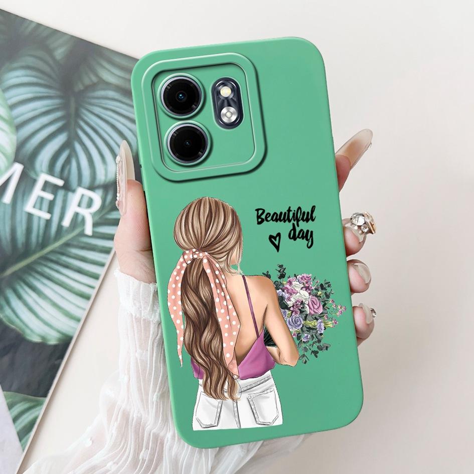 

For Infinix Hot 50i Case X6531 X6531B Cover Sweet Girls Love Heart Camera Lens Protective Shell For Infinix Smart 9 X6532 Hoesje Hot 50i X6531