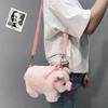 Pig Plush Mini Bag For Women With Zipper Closure And Inner Pocket For Daily Use