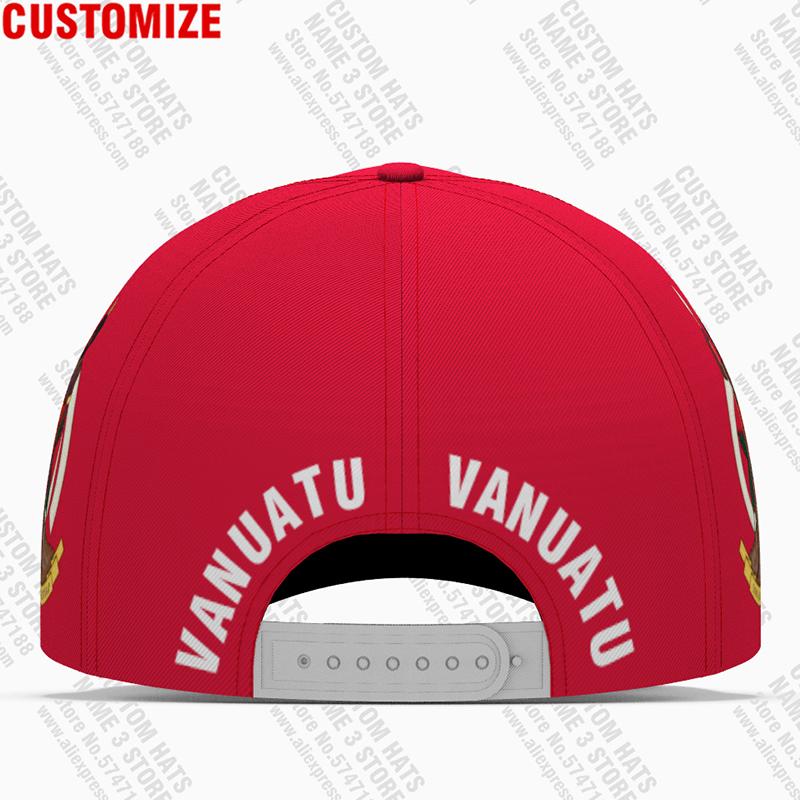 Vanuatu Baseball Cap Free Banner Custom Made Name Number Team Logo Vu Hat Vut Country Travel French Nation Bislama Flag Headgear