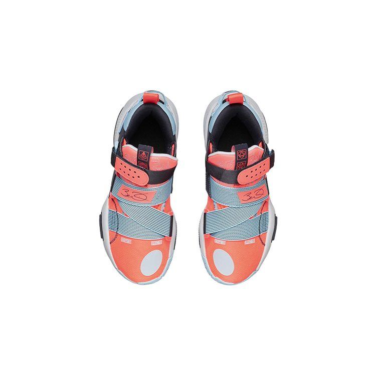 Li Ning All City 9 V2 Youth Low Top Basketball Shoes Kids Sneaker Orange Blue ABPR055-2