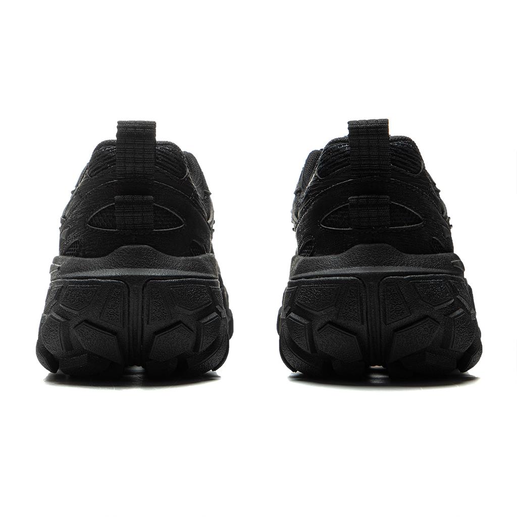 Li Ning Dune Retro Thick Sole Comfortable Shock Absorbing Non-Slip Wear-Resistant Breathable Low-Top Casual Shoes Women sneaker Black AGCU328-3