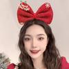 Shiny Christmas Hairband Non-slip Christmas Headband Gift Bowknot Hair Hoop  Kids