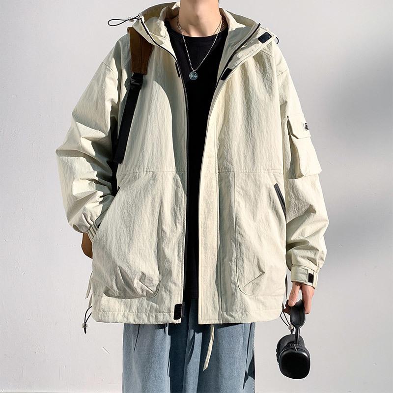 Spring and Autumn New Trend Handsome Casual Versatile Hooded Jacket Autumn and Winter Loose