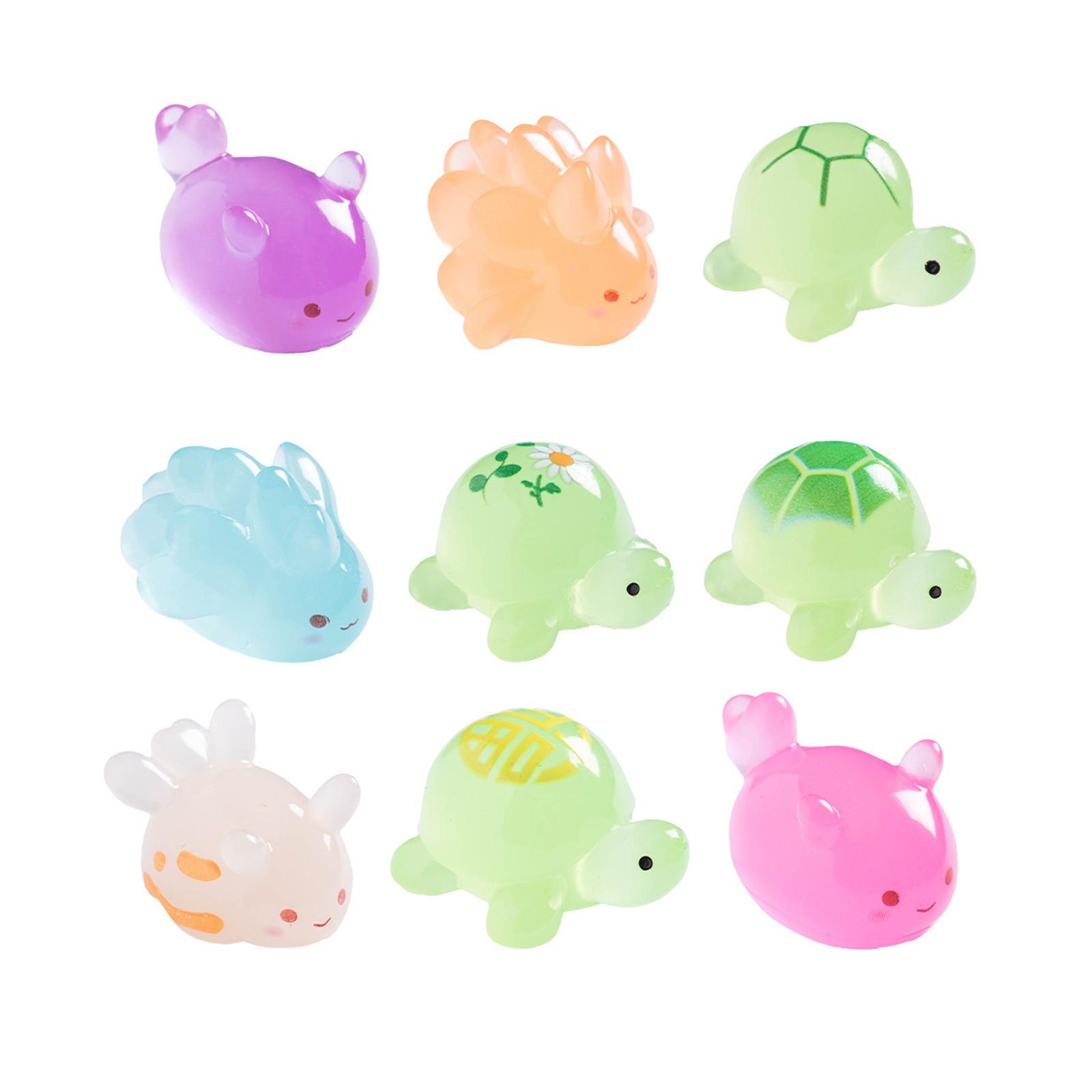 Micro- Fun Animals,  Luminous Little Turtle And Sea Hare Ornaments One Size