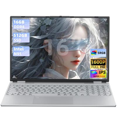 MS Office 2019 ve Windows 11 ile FHD IPS Dizüstü Bilgisayar 16GB DDR4 hızlı ve sessiz Celeron N95 işlemci bir USB SSD Bluetooth parmak izi ve arkadan aydınlatmalı