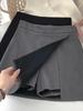 Women's High-Waist A-Line Slit Skirt with Shorts - 2024 Summer Fashion