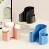 Plastic Dental Floss Dispenser 2in1 Cosmetic Cotton Storage Box Desktop Countertop Storage Organizer Multi-function Storage Rack