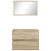Bathroom Furniture Set Sonoma Oak Engineered Wood