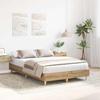 VidaXL Bed Frames Without Mattress Artisan Oak 135x190 Cm, Bedroom Furniture, Bed Base, Double Bed, Bed, Bed Frame, 861074