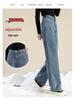Women's Fleece-Lined High Waist Wide-Leg Jeans - Thick, Loose, Slimming, Straight-Leg Floor-Length Pants