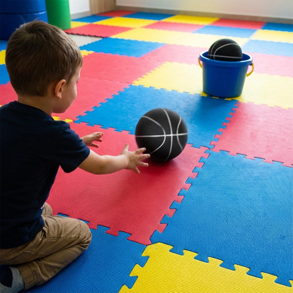 Children's Silent Indoor Basketball - High Bounce Training Ball with Logo Printing