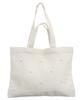 Kobe Lettuce Faux Leather Docking Tote Bag, Korean A4 Size, Quilted Pearl, Off-White [B1594], Large