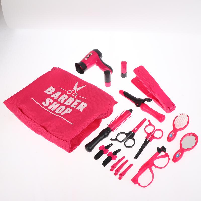 17Pcs Girls Beauty Salon Set Make Up Kit For Kid Pretend Play Toy Cosplay For Party Game Maquillage Juguetes Girls Birthday Gift