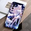 Fox Girl  Phone Case Black Silicone Soft For Samsung Galaxy A73,A72,A71,A70,A53,A52,A51