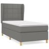 Box Spring Bed with Mattress Dark Gray 80 x 200 cm Fabric