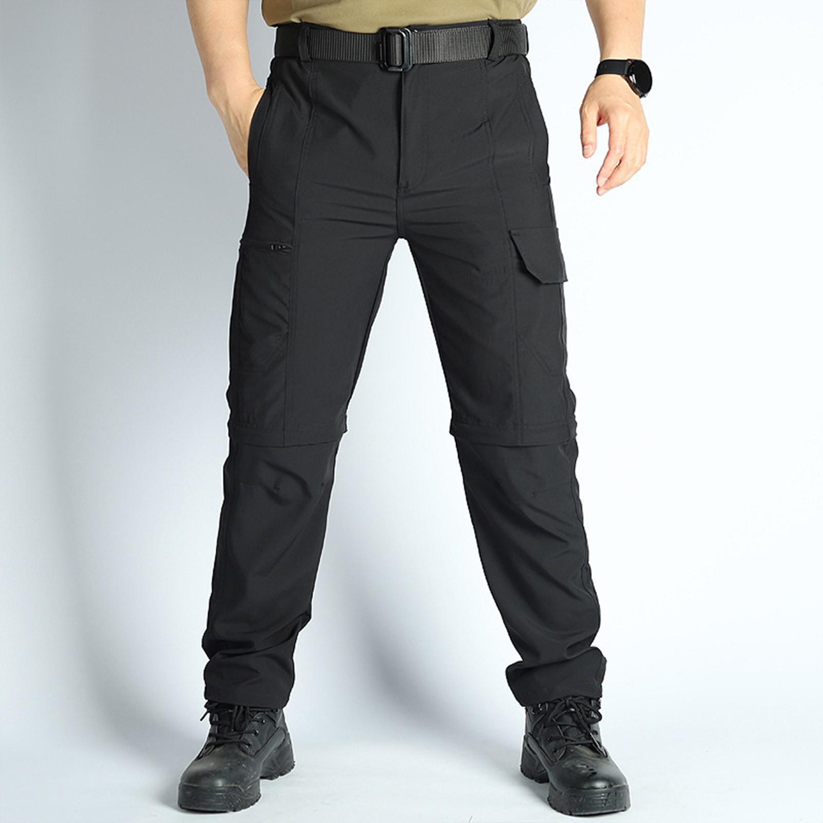 Men s Color Multi-Pocket Cargo Pants Men s Outdoor Rip Resistant Cargo Pants L чёрный