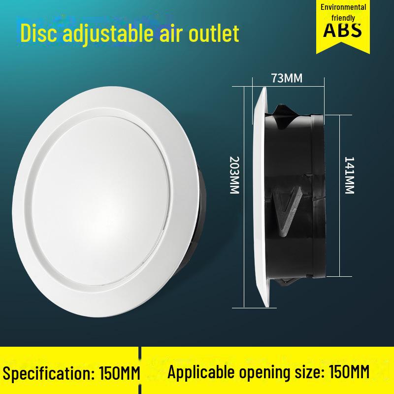 

Круглая жалюзи из АБС-пластика с сетчатой крышкой для систем воздуховодов свежего воздуха и вытяжки Disc 150mm