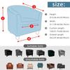 2-Pieces Club Chair Slipcover Stretch Armchair Cover Jacquard Tub Chair Cover Sofa Cover for Living Room Furniture Protector