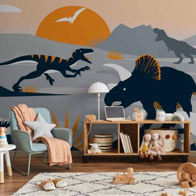 Wallpaper - The Last Dinosaurs With Orange - Abstract Landscape For The Room