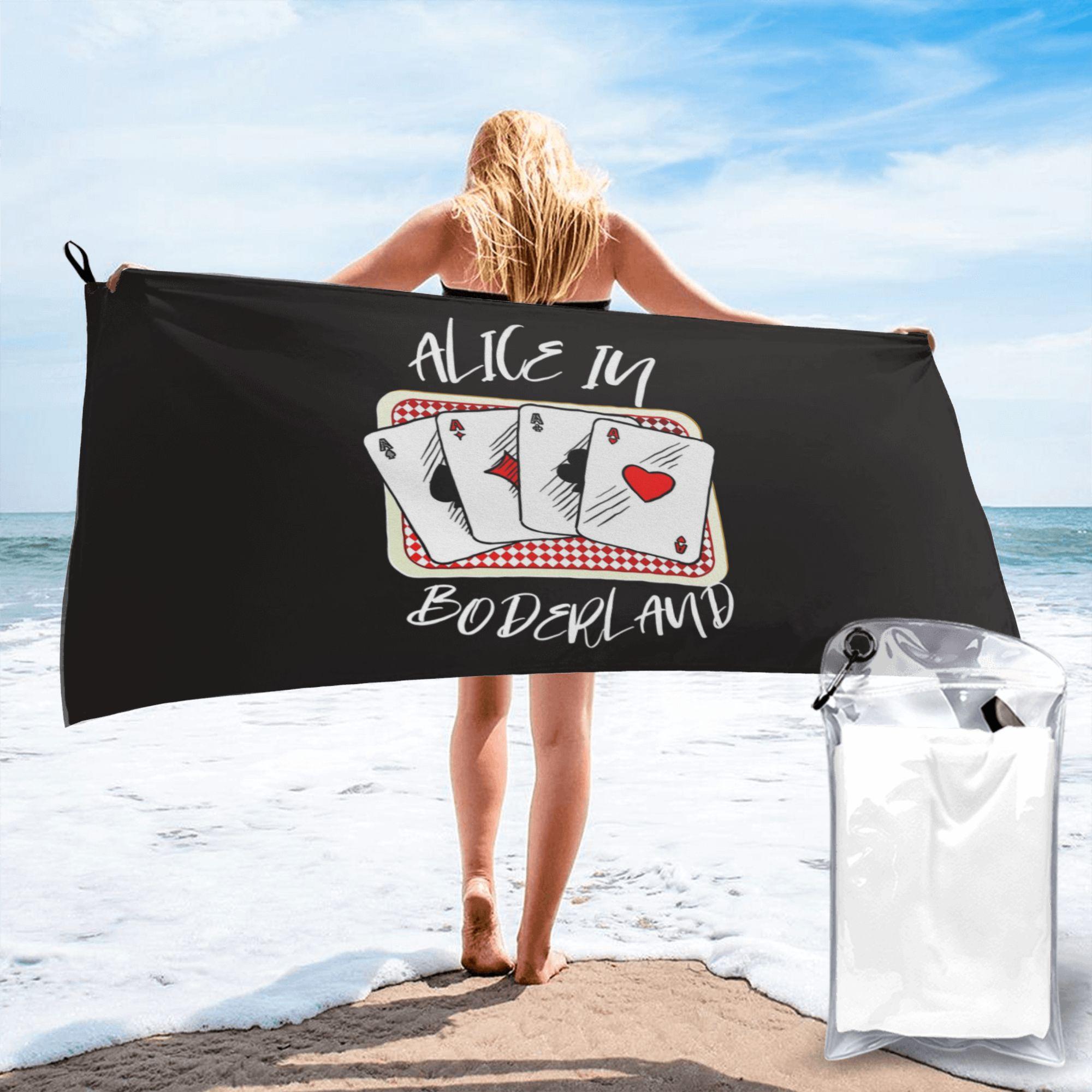 

Alice In Borderland Beach Towel Soft Microfiber Quick Dry Absorbent Quick Towels For Bath W40*H60(CM)
