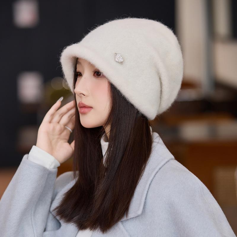Autumn and Winter Knitted Stacking Hat, Ear Protector, Warm Hat, Fashion Wool Hat Hat for Women, Autumn Winter Versatile Warm Cold Weather Cap