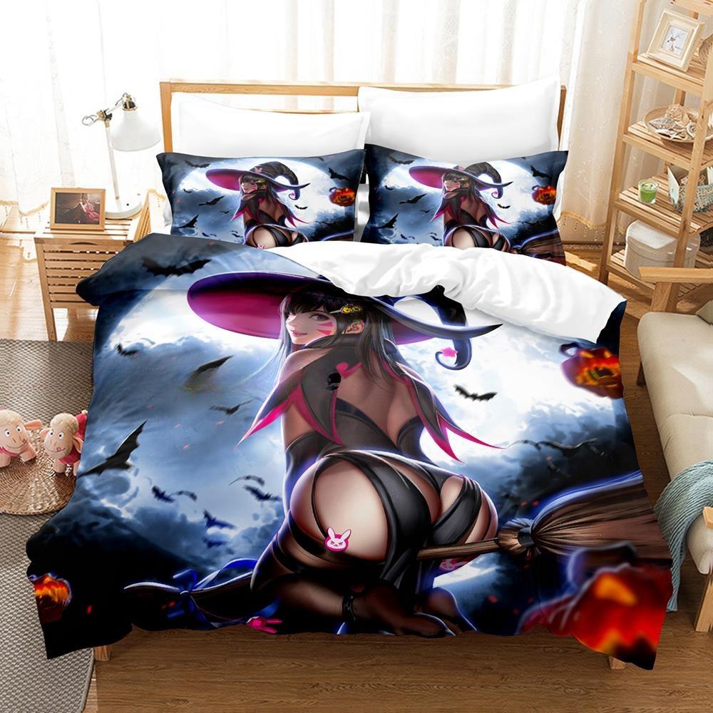 3D Printing Anime  Sexy Girls Overwatch Bedding Set Single Twin Full Queen King Size Bed Set Adult Kid Bedroom Duvet Cover Sets