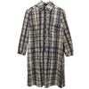 MAX&CO Check Pattern 7 Minutes Sleeve Back Pleated Shirt Dress 38 Black Women Used