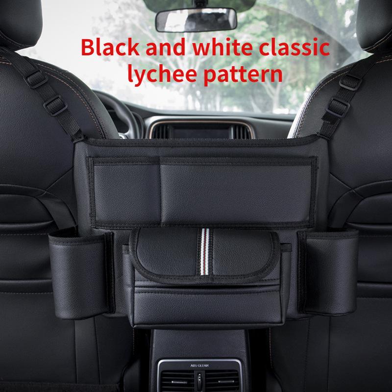 Car Seat Middle Hanger Storage Bag Luxury Auto Handbag Holder Between Seats Tissue Pockets Storage and Organization Bag