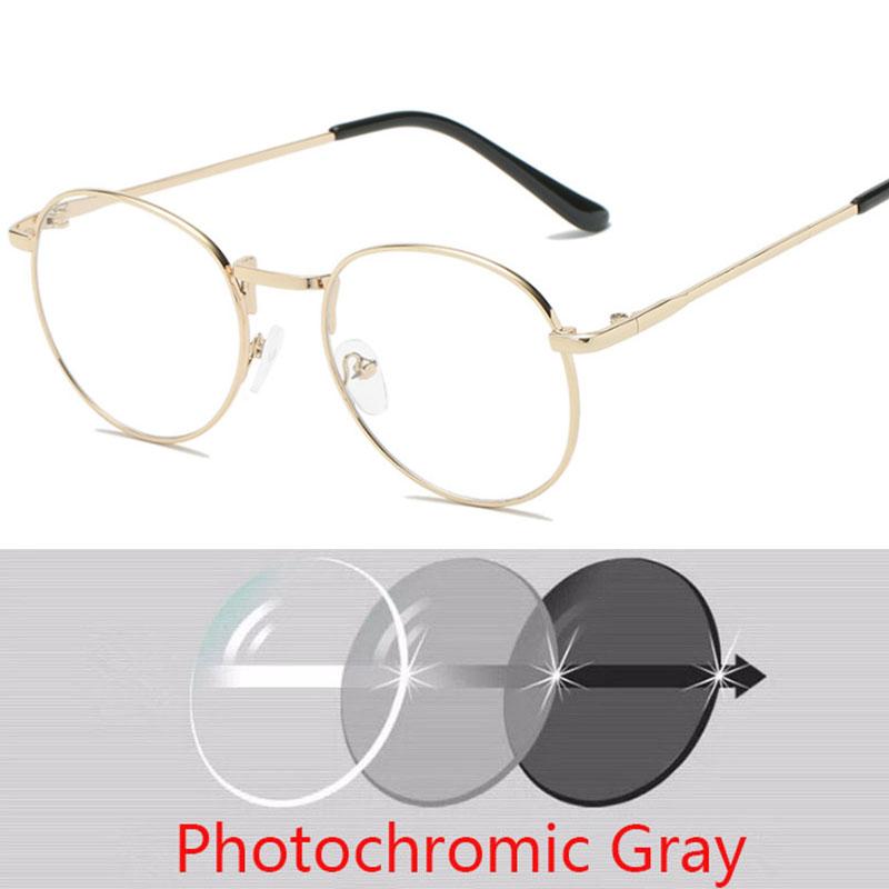 Retro Reading Glasses Men And Women Brand Designer Round Optical Eyewear Trend Metal Glasses +50 +75 +100 +150 +200 +300 To +600