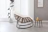 Outdoor Rocking Chair, Patio Oversized Wicker Egg, Indoor & Comfy Rocker with Thick Cushion, Modern Lounge for Balcony, Garden, Backyard, Deck, White